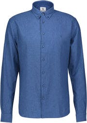 Declan Shirt - Mid Blue Melange